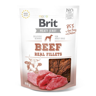 BRIT Jerky Real Fillets, suseno meso s govedinom i piletinom