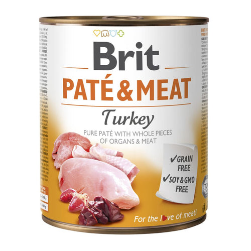 BRIT Pate & Meat, s komadicima curetine u pasteti, bez zitarica, 800g