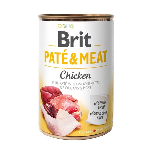 BRIT Pate & Meat, s komadicima piletine u pasteti, bez zitarica, 400g