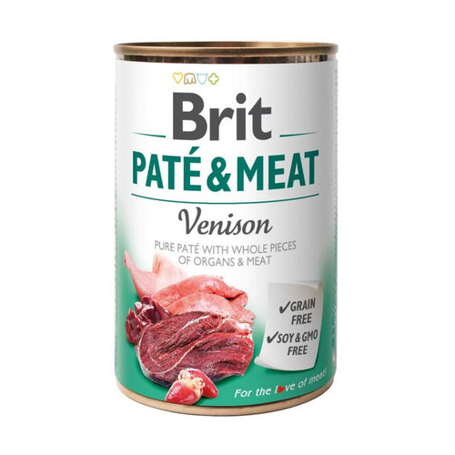 BRIT Pate & Meat, s komadicima srnetine u pasteti, bez zitarica
