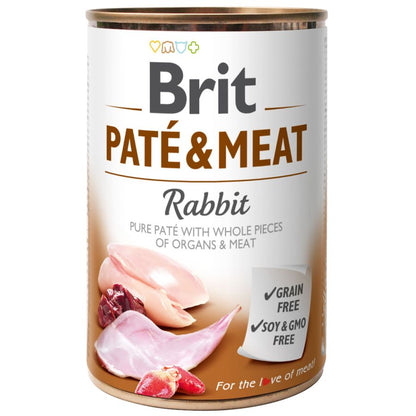 BRIT Pate & Meat, s komadicima zecetine u pasteti, bez zitarica
