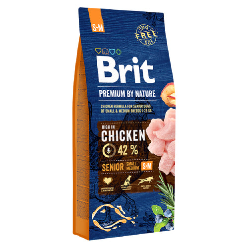 BRIT PREMIUM by Nature Senior Small & Medium Breeds, 15kg
