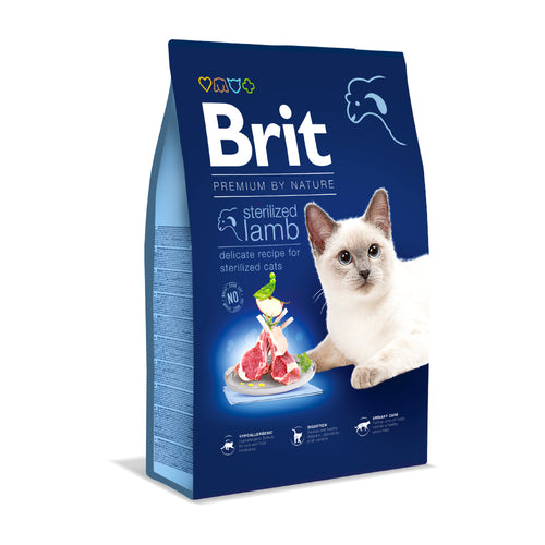 BRIT PREMIUM by Nature Sterilized s jagnjetinom, 8kg