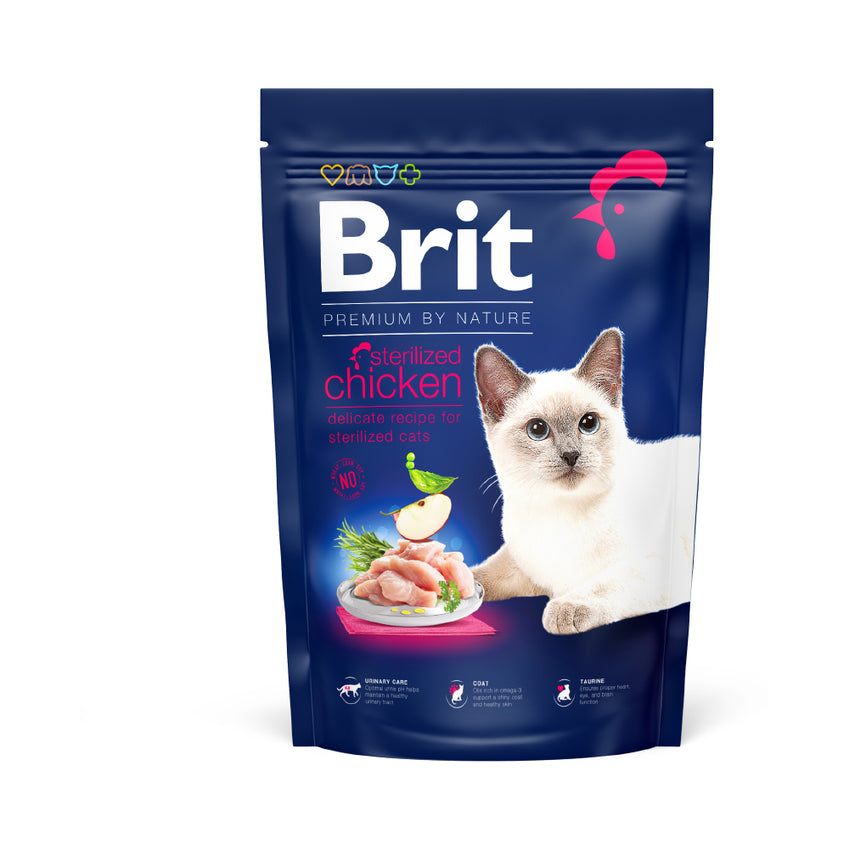 BRIT PREMIUM by Nature Sterilized s piletinom, 1,5kg