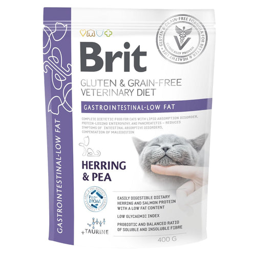 BRIT VD Cat Gastrointestinal Low fat, kod poremecaja varenja, bez zitarica, 400g