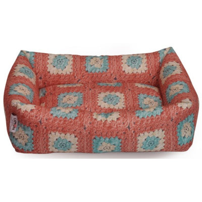 CAMON Krevet za kucne ljubimce Crochet, cetvrtasti, crveni, 65cm