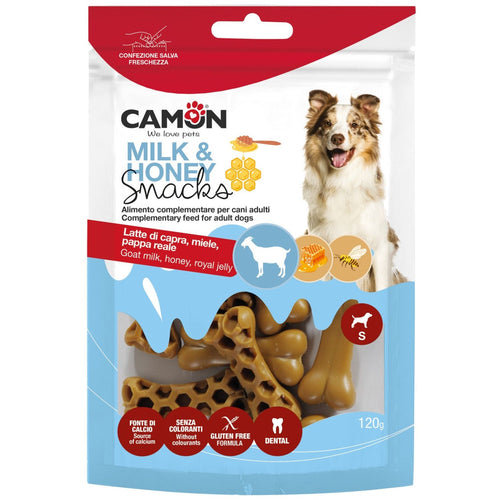 CAMON Poslastica za pse Mleko&Med koskice dental, 150g