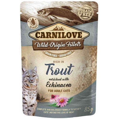 CARNILOVE Cat, fileti s pastrmkom obogaceni ehinaceom, bez zitarica, 85g