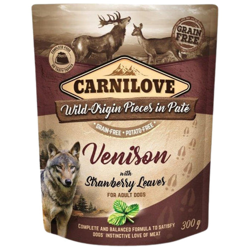 CARNILOVE Dog, pasteta s divljaci i liscem jagode, bez zitarica, 300g