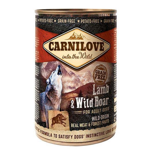 CARNILOVE Jagnjetina i vepar, komadi pravog mesa u pasteti, 400g