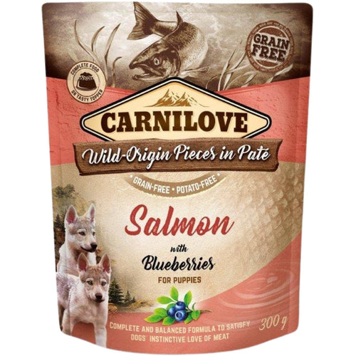 CARNILOVE PUPPY, pasteta s lososom i borovnicama, bez zitarica, 300g