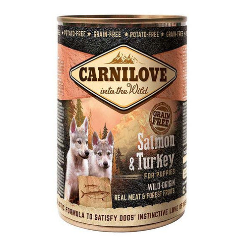 CARNILOVE PUPPY Losos i curetina, komadi pravog mesa u pasteti, 400g
