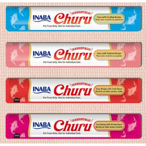 CHURU Box krema za macke, tunjevina i morski plodovi u cetri vrste sosa, 14g 1ko