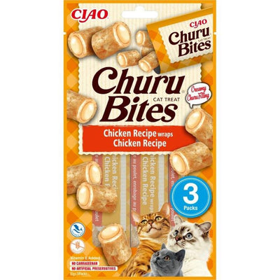 CHURU Cat Bites, rolnice, piletina, 3x10g