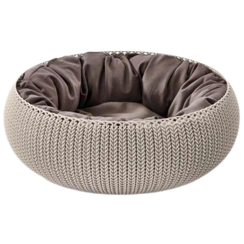 CURVER Krevet za kucne ljubimce sa jastukom Rattan Cozy, Bez, 54x54x20cm