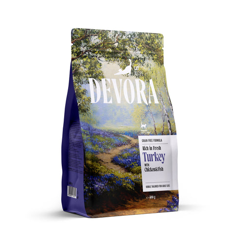 DEVORA Cat KITTEN Grain Free, curetina sa piletinom i pacetinom, 400g