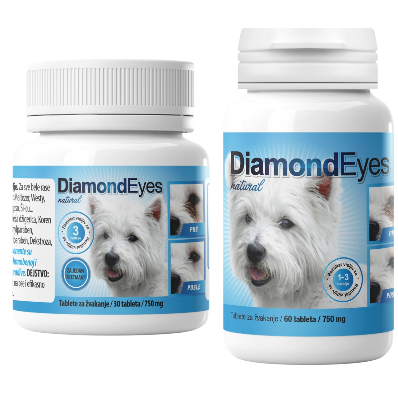 DIAMOND EYE Preparat za pse, za uklanjanje suznih mrlja oko ociju 