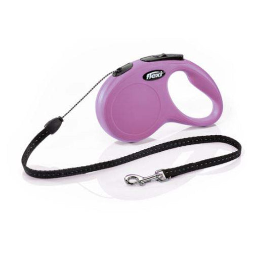 OUTLET FLEXI Povodac za pse sa regulacijom New Classic sa zicom Pink 8m/ do 12kg