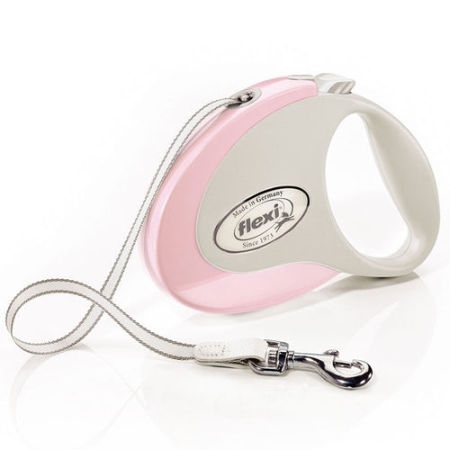 OUTLET FLEXI Povodac za pse sa regulacijom Style sa trakom Rose 5m/ do 25kg