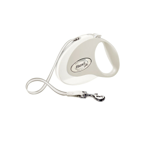 OUTLET FLEXI Povodac za pse sa regulacijom Style sa trakom Beli 5m/ do 25kg