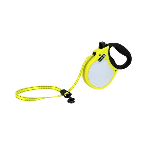 OUTLET ALCOTT Povodac za pse na regulaciju Visibility,traka, Zuta L, 5m/do 50kg