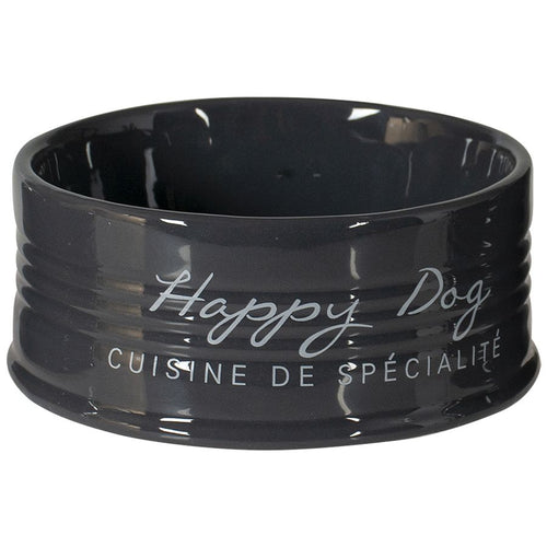 DUVO+ Cinija Happy Dog, antracit, fi 18,5cm, 1000ml