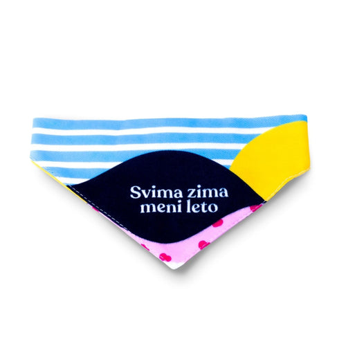 EL SHAPO Bandana za pse Svima Zima Meni Leto, Medium