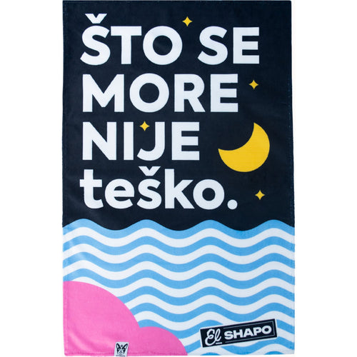 EL SHAPO Peskir za kucne ljubimce Sto Se More nije tesko Crni, 45x70cm