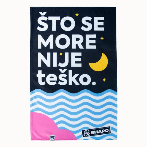 EL SHAPO Peskir za kucne ljubimce Sto Se More nije tesko Crni, 45x70cm