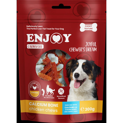 ENJOY Carnivore Calcium Poslastica za pse koskice s piletinom, 300g