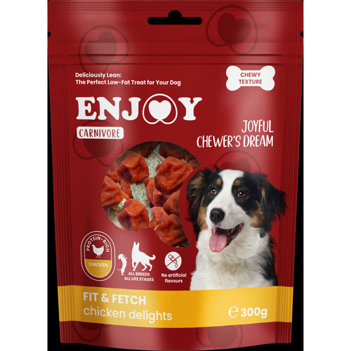 ENJOY Carnivore Poslastica za pse Fit&Fetch s piletinom, 300g