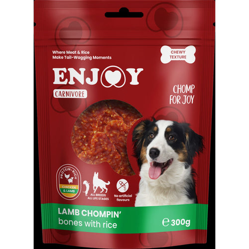 ENJOY Carnivore Poslastica za pse koskice s jagnjetinom i pirincem, 300g