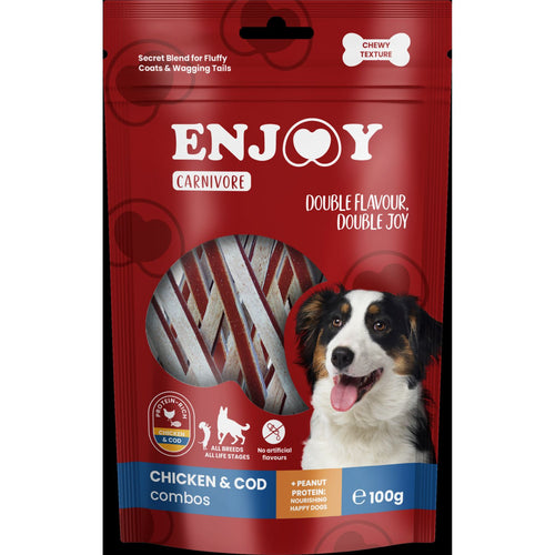 ENJOY Carnivore Poslastica za pse stapici s piletinom i bakalarom