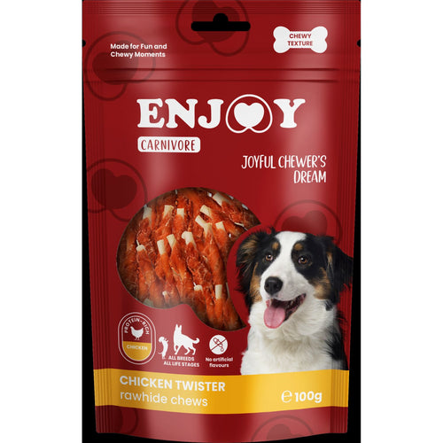 ENJOY Carnivore Poslastica za pse Twister, stapici s piletinom
