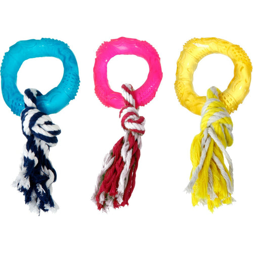 FLAMINGO Igracka za pse Krug Good4Fun plutajuca, TPR 8cm, raznih boja