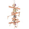 FLAMINGO Igračka za ptice Visilica Brima, od drveta, prirodna boja, 50cm
