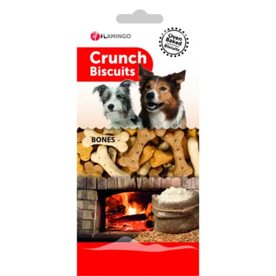 FLAMINGO Poslastica za pse Crunch Bones, hrskavi biskviti, 500g