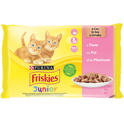 FRISKIES Multipack za macice JUNIOR Piletina u sosu 4x85g