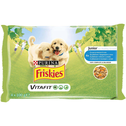 FRISKIES Multipack za stenad JUNIOR Piletina i Sargarepa u sosu 4x100g