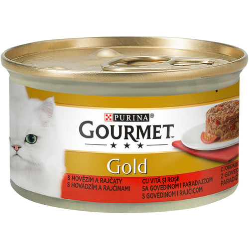 GOURMET Gold Konzerva za macke Govedina i Paradajz Savoury Cake 85g