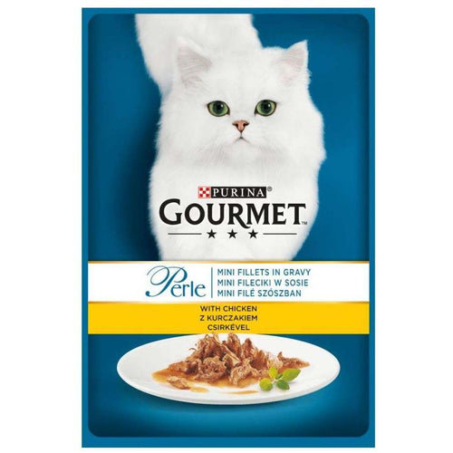 GOURMET Perle Kesica za macke Piletina, mini fileti u sosu 85g