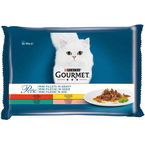 GOURMET Perle Multipack za macke mini fileti u sosu 4x85g