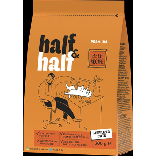HALF&HALF Cat Adult Sterilised, 300g