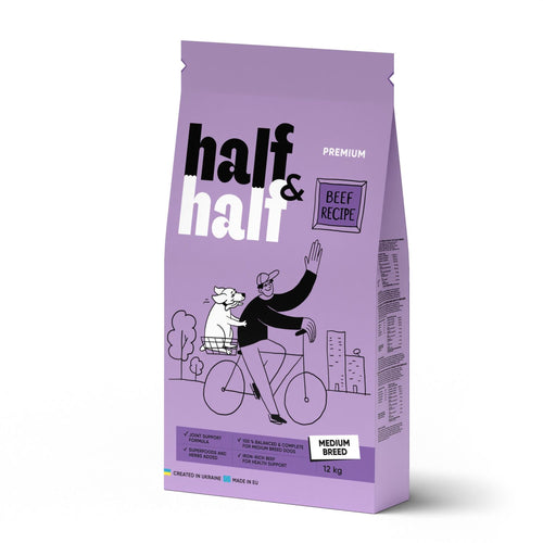 HALF&HALF Dog Medium Breed, 12kg