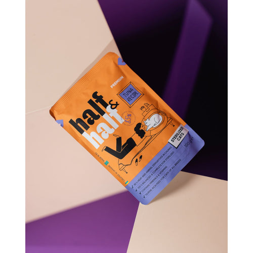 HALF&HALF mesni komadici s tunjevinom u sosu Sterilised, za macke, 100g