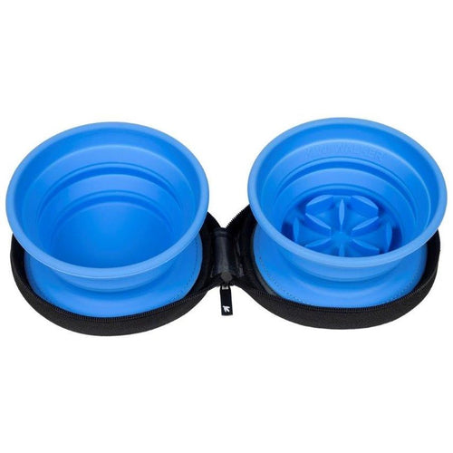OUTLET KIWI Double Pojilica/Hranilica putna, za sporo hranjenje, Plava, 700ml