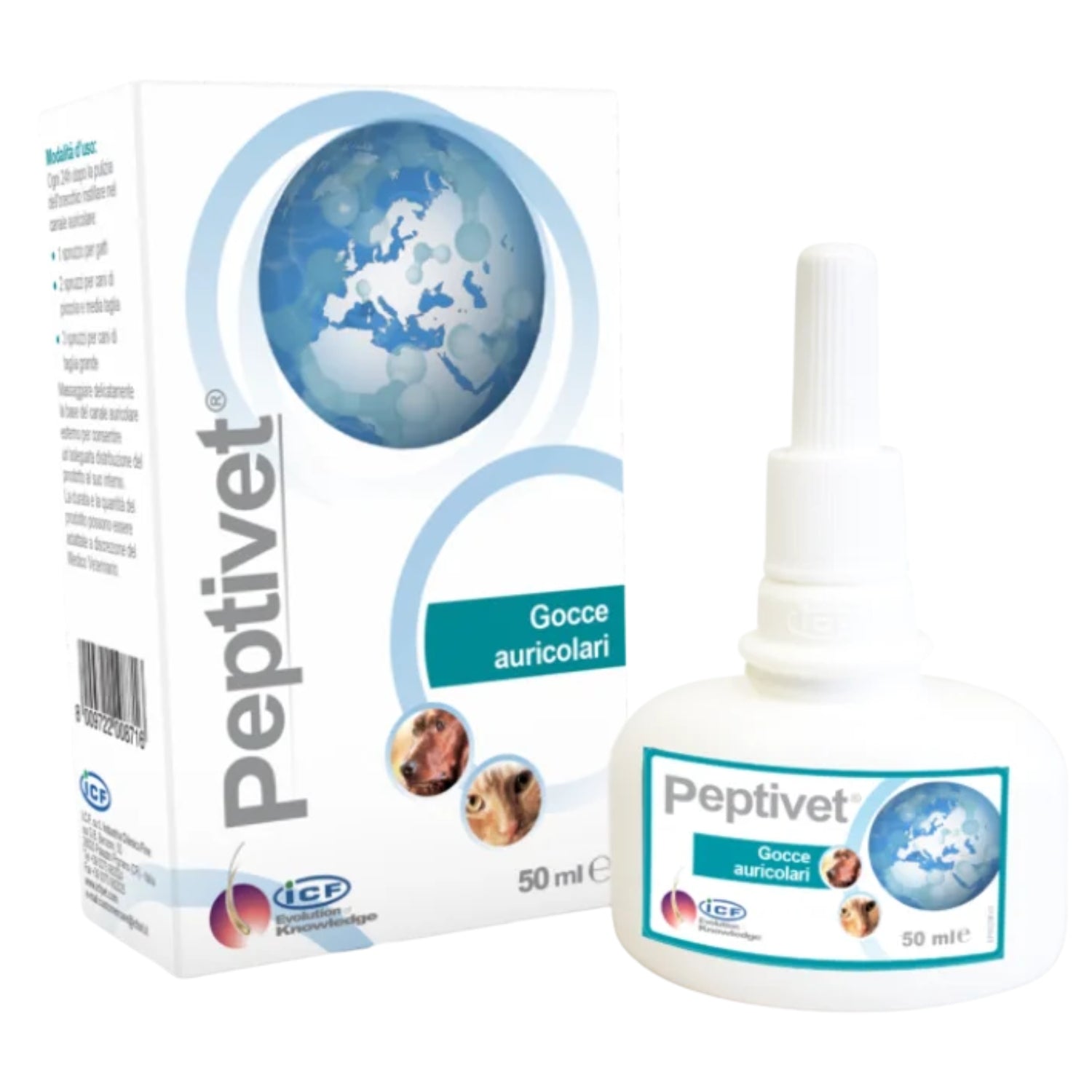 ICF Kapi za uši za pse i mačke Peptivet kapi, otitis externa, 50ml ...