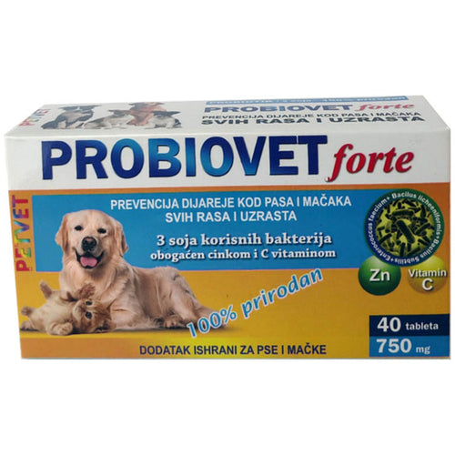 IPV Probiovet 750mg 40 tbl, Obnavlja crevnu floru, jaca imunitet