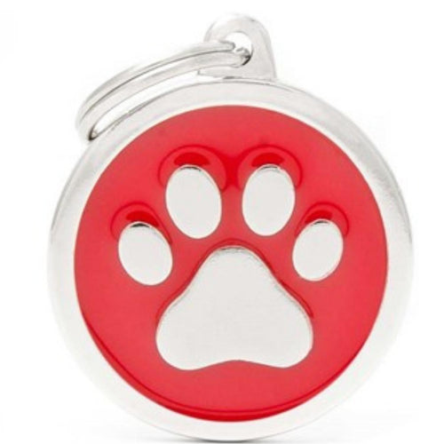 OUTLET MYFAMILY Classic Plocica za graviranje, Sapa/Krug, crvena, L 3,93x3,17cm