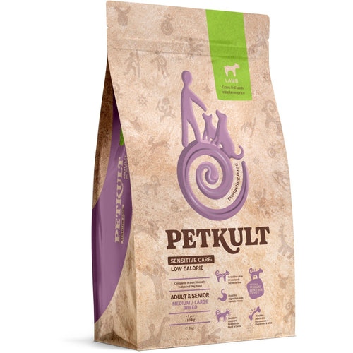 PETKULT Sensitive, jagnjetina Low Calorie, Adult&Senior Medium/Large, 3kg